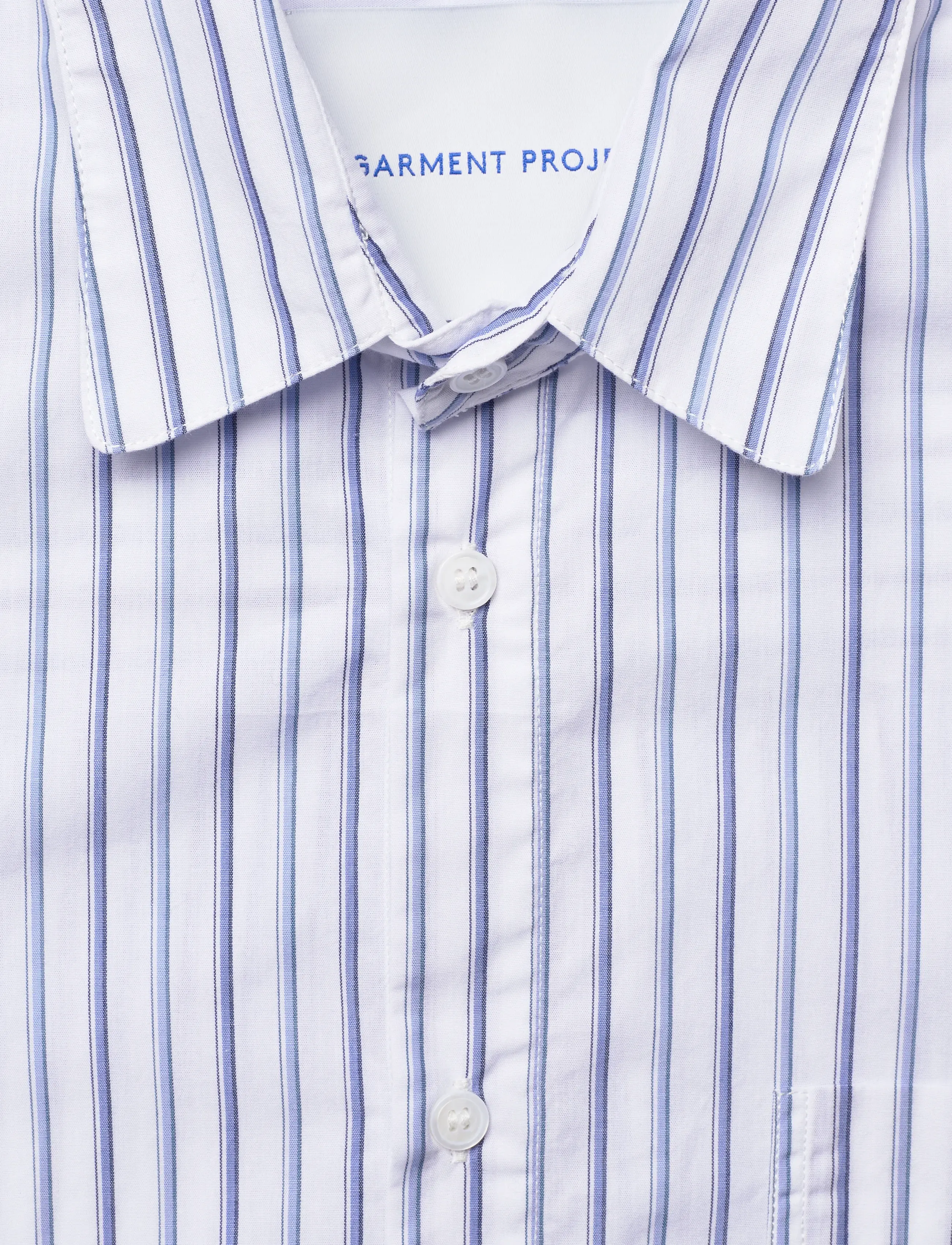 Garment Project - Relaxed Long Sleeved Shirt - White - striped shirts - white - 5