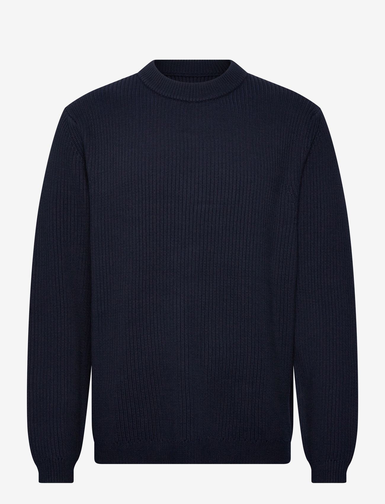 Garment Project - Boxy Cotton Knit - Navy - rundhalsad - navy - 0