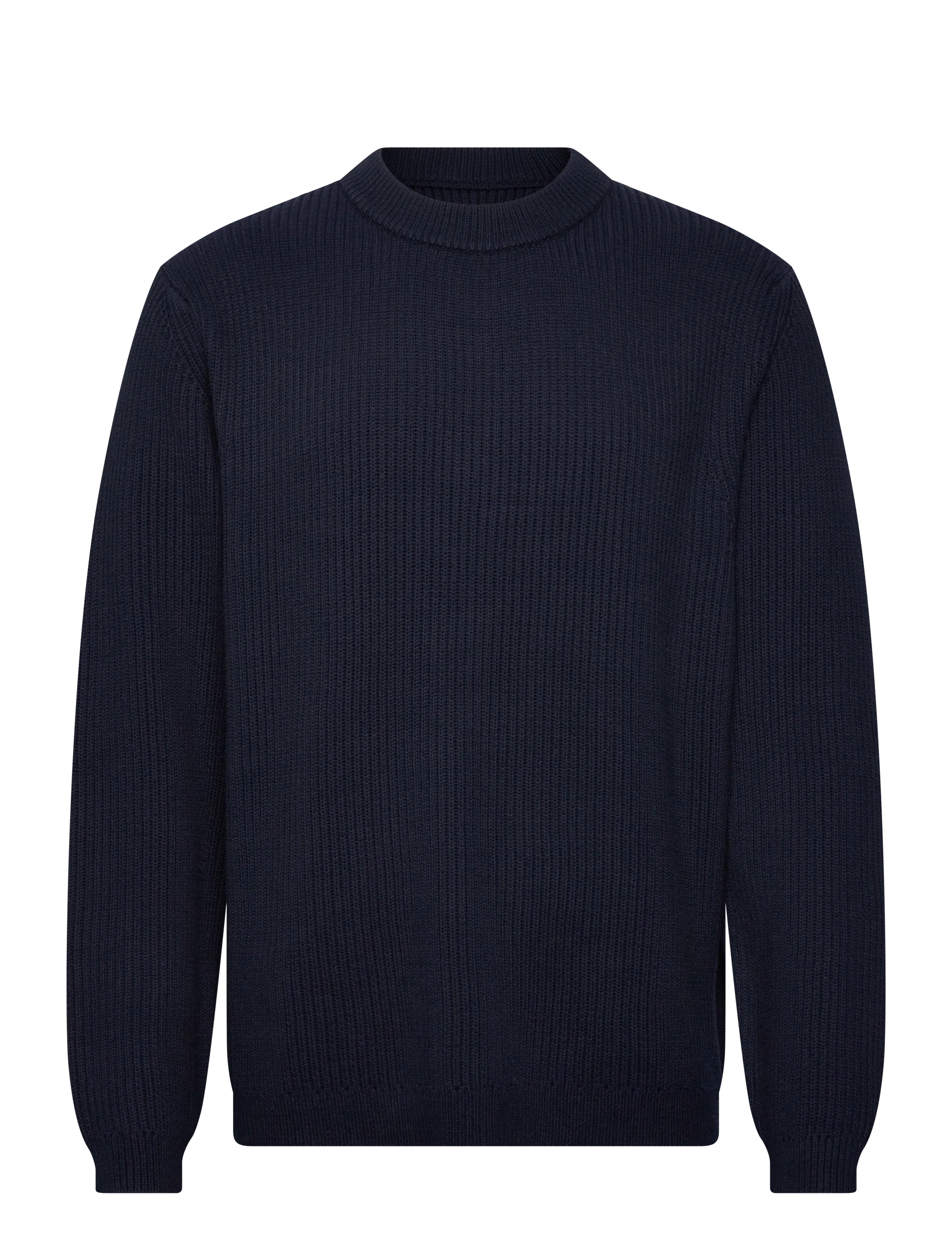 Garment Project Boxy Cotton Knit - Navy - Rundhals - NAVY / navy