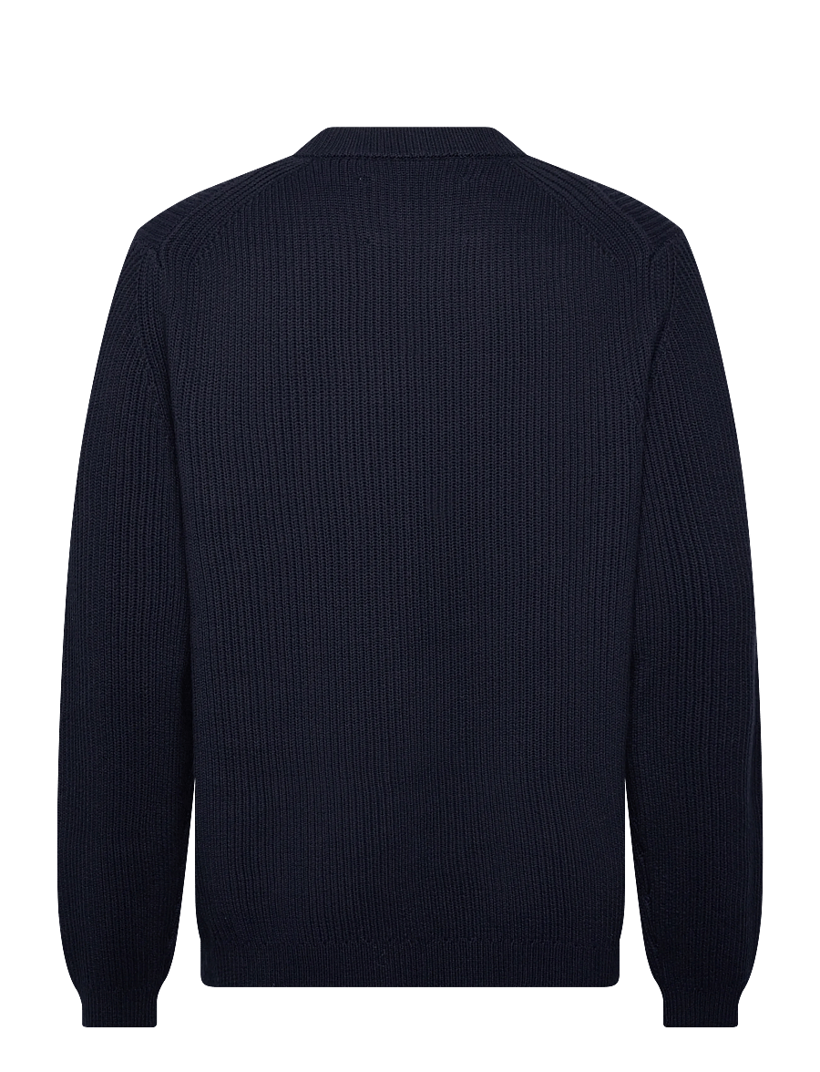 Garment Project - Boxy Cotton Knit - Navy - rundhals - navy - 1