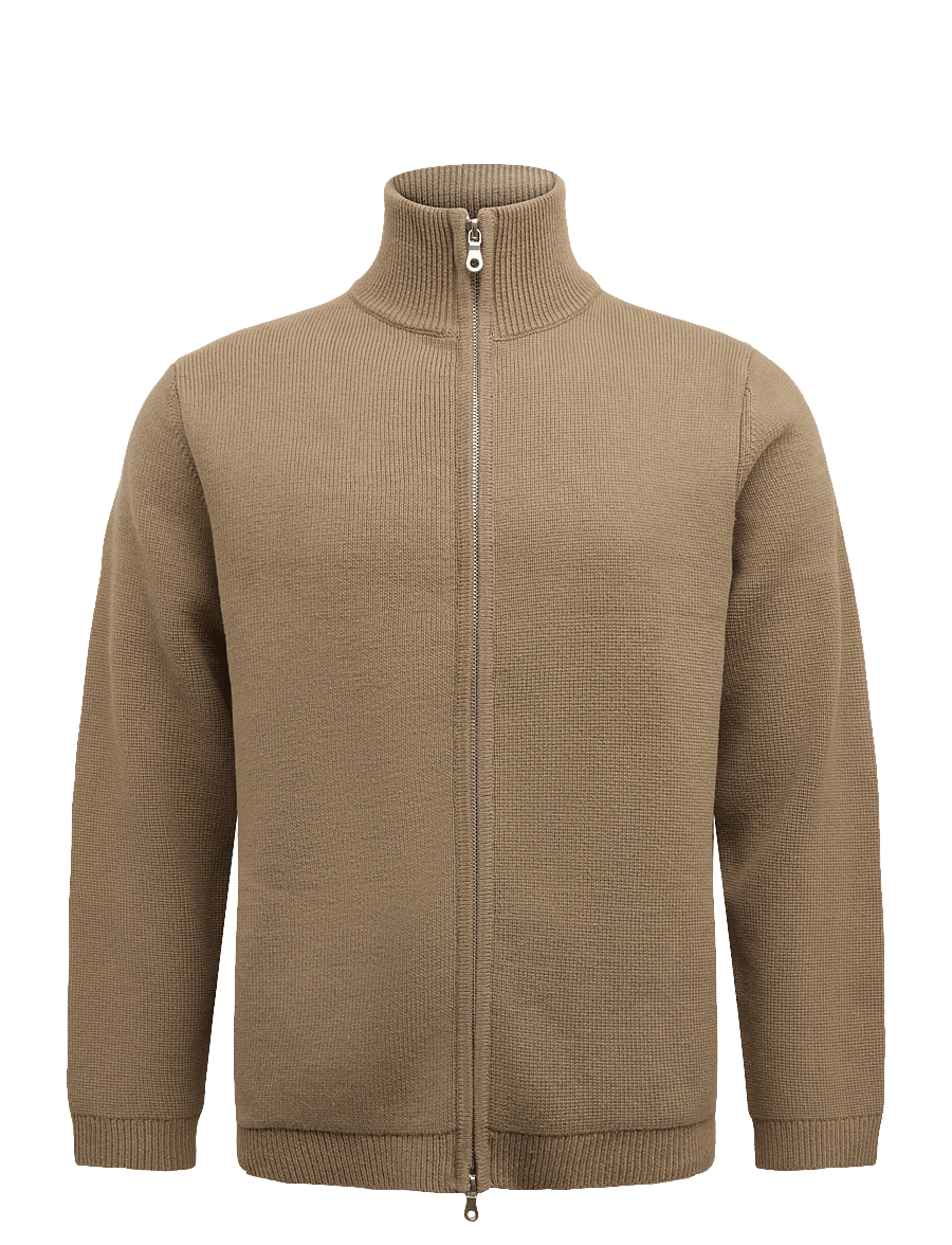Garment Project - Zipper Knit Cardigan - Moss - moss - 0