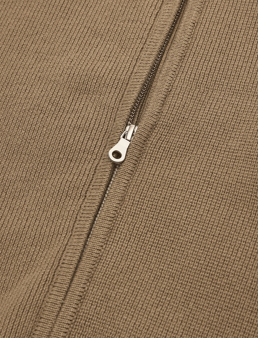 Garment Project - Zipper Knit Cardigan - Moss - moss - 3