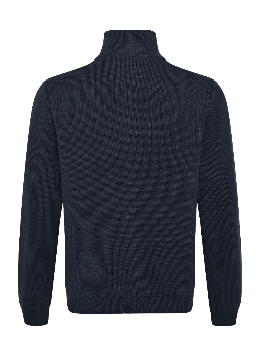 Garment Project - Zipper Knit Cardigan - Navy - navy - 1