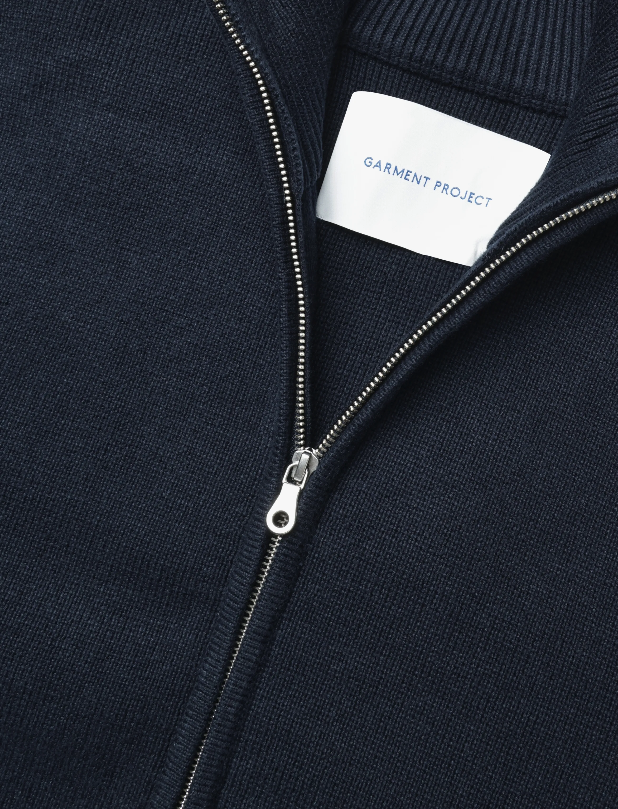 Garment Project - Zipper Knit Cardigan - Navy - navy - 2