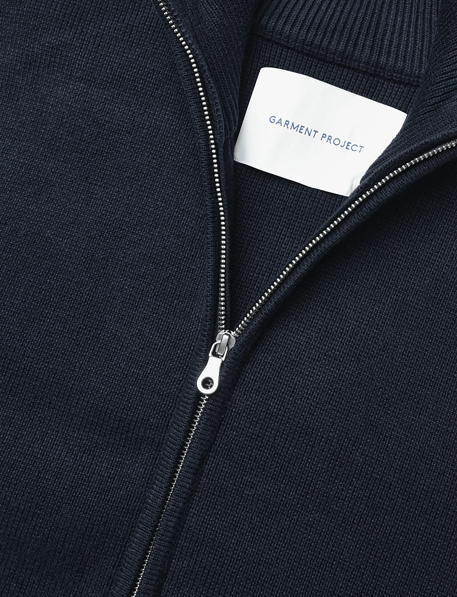 Garment Project - Zipper Knit Cardigan - Navy - navy - 2