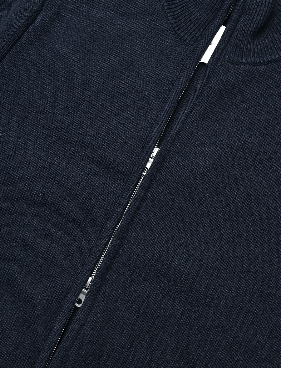 Garment Project - Zipper Knit Cardigan - Navy - navy - 3