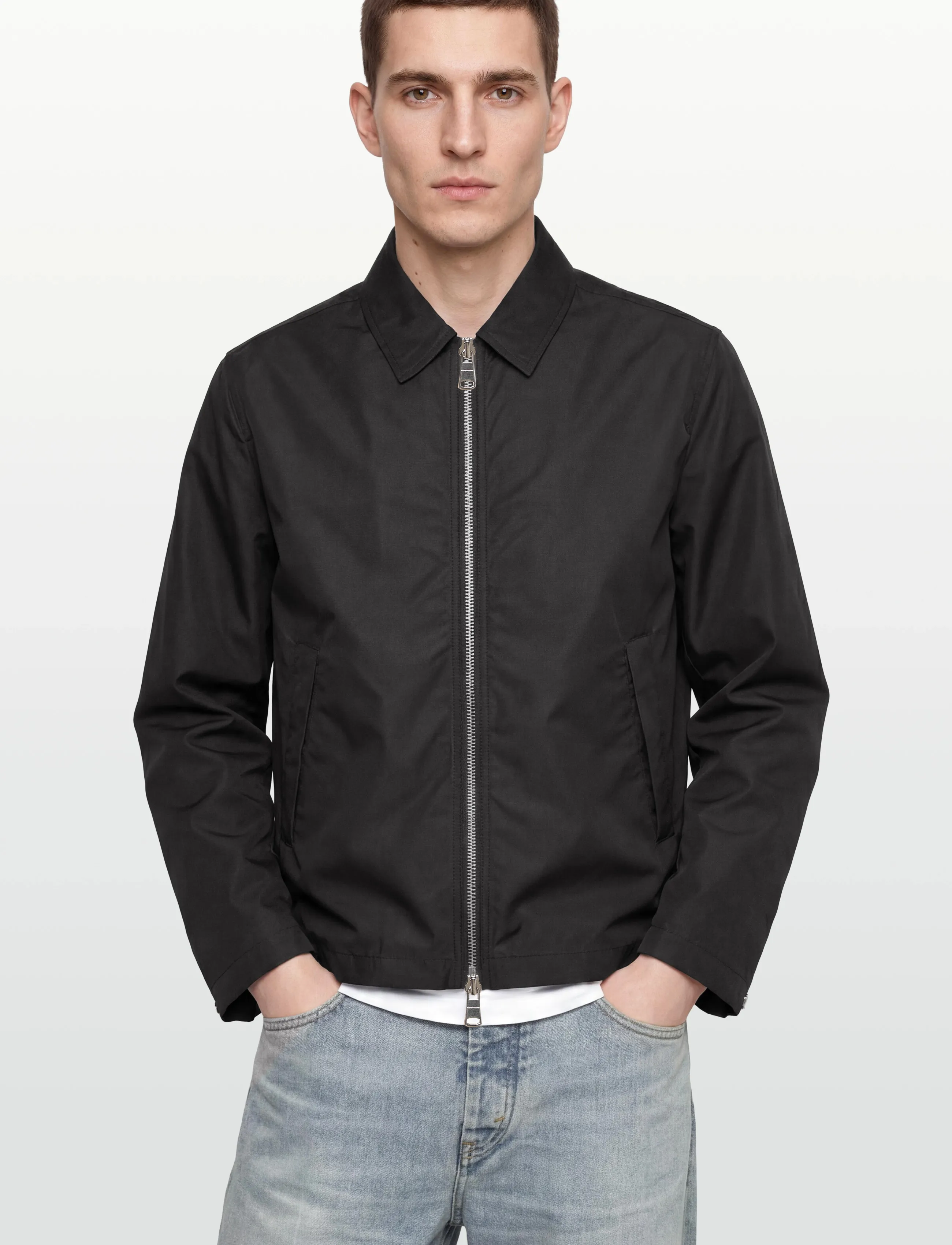 Water Repellent Zipper Jacket Bla 2