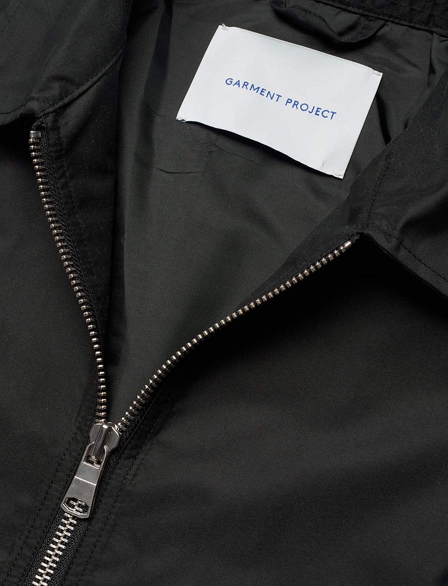Garment Project - Water Repellent Zipper Jacket - Bla - sügisjoped - black - 5