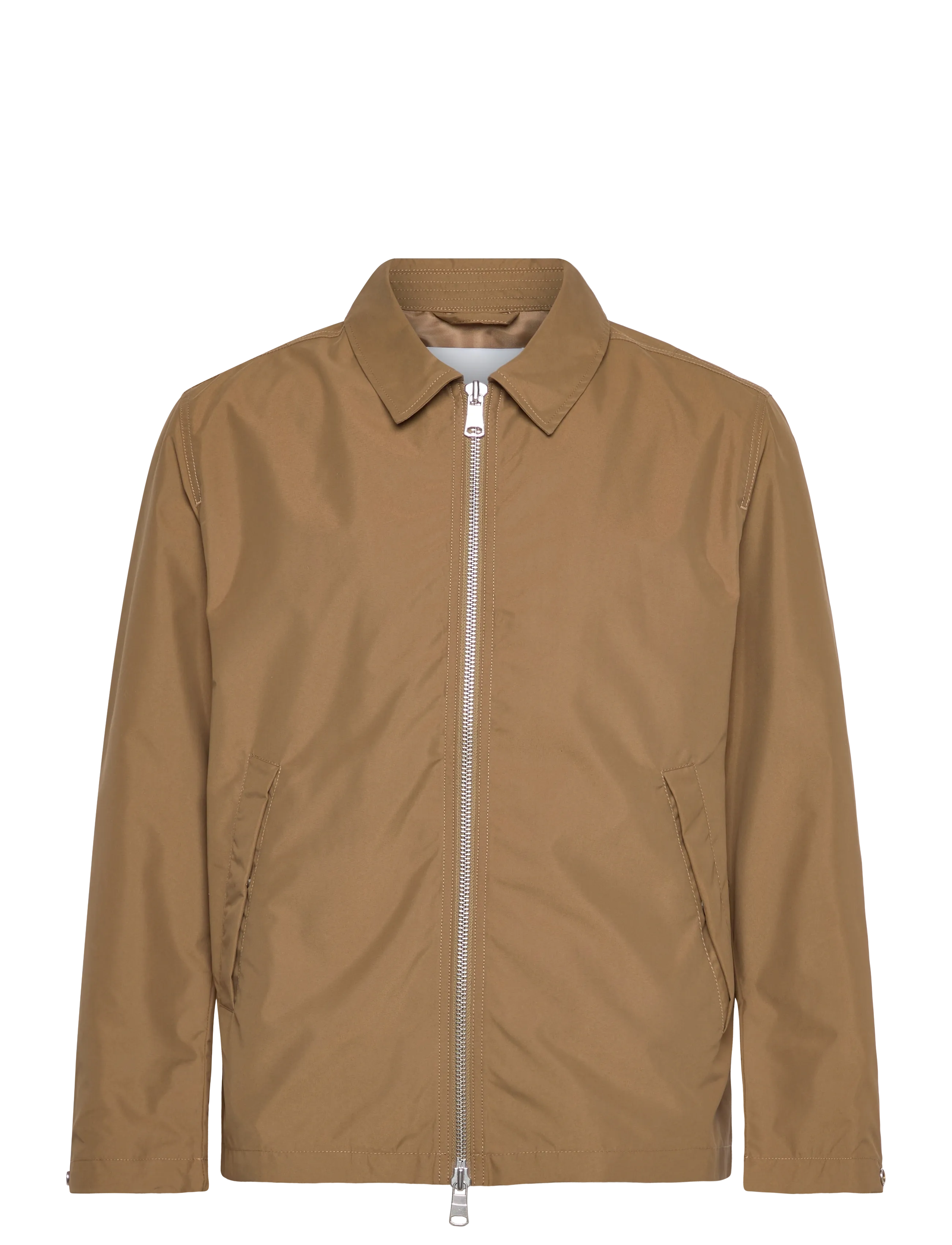 GARMENT PROJECT Water Repellent Zipper Jacke - Mos Braun - M - Herren