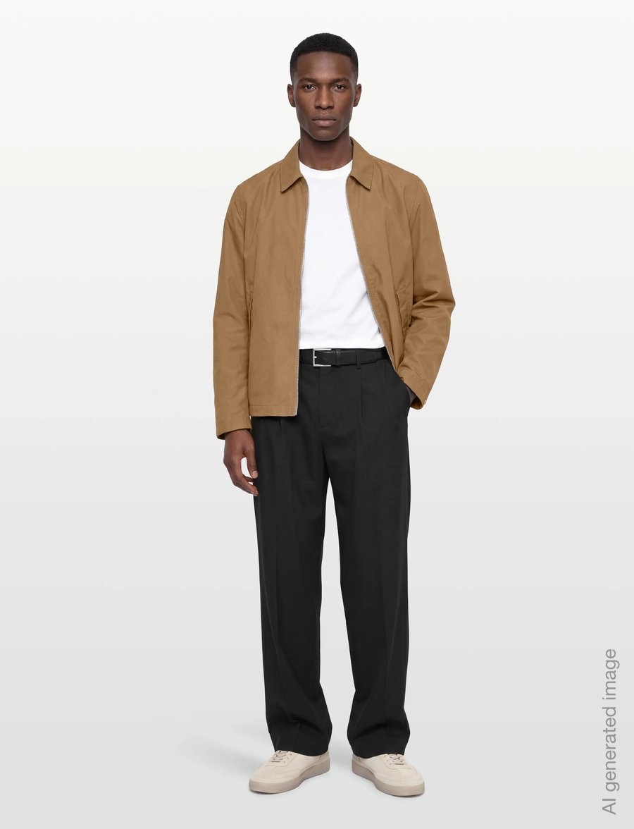Garment Project - Water Repellent Zipper Jacket - Mos - fall jackets - moss - 0