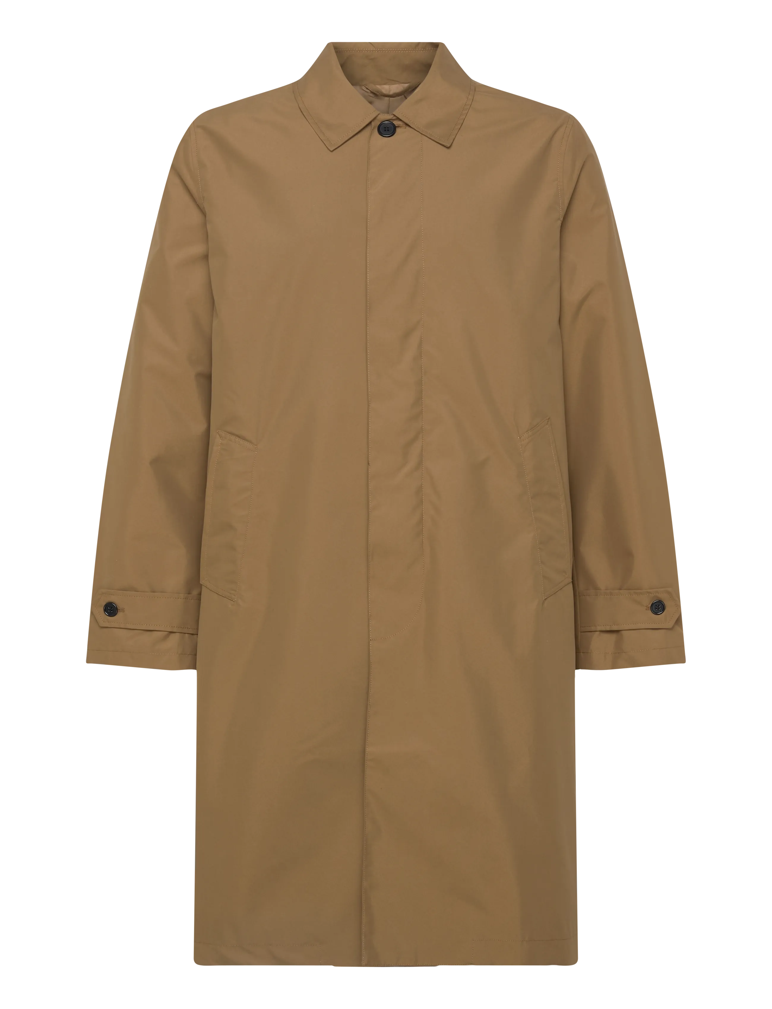 GARMENT PROJECT Water Repellent Mantel - Moss Braun - S - Herren