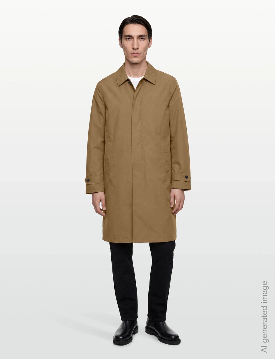 Garment Project - Water Repellent Coat - Moss - kerged mantlid - moss - 0