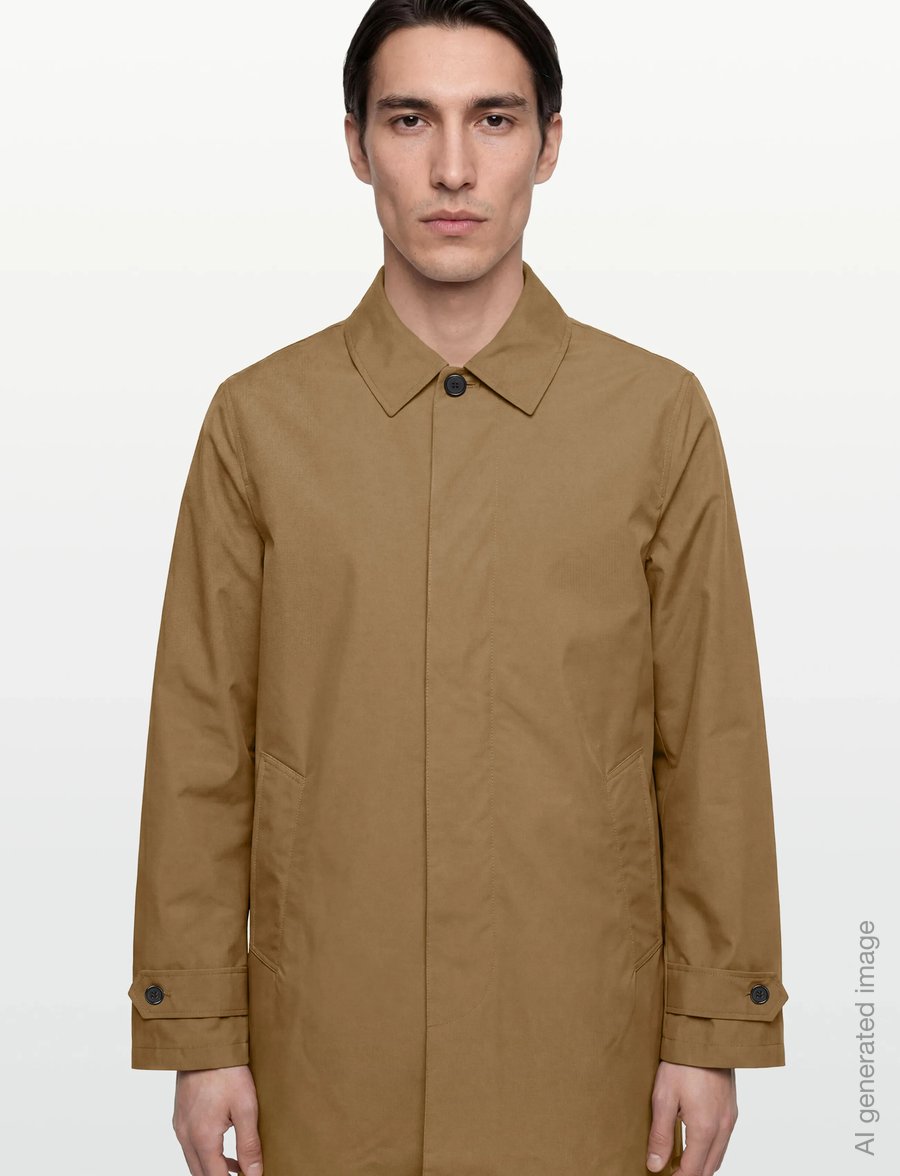 Garment Project - Water Repellent Coat - Moss - kerged mantlid - moss - 3