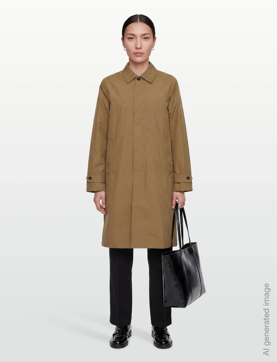 Garment Project - Water Repellent Coat - Moss - kerged mantlid - moss - 4