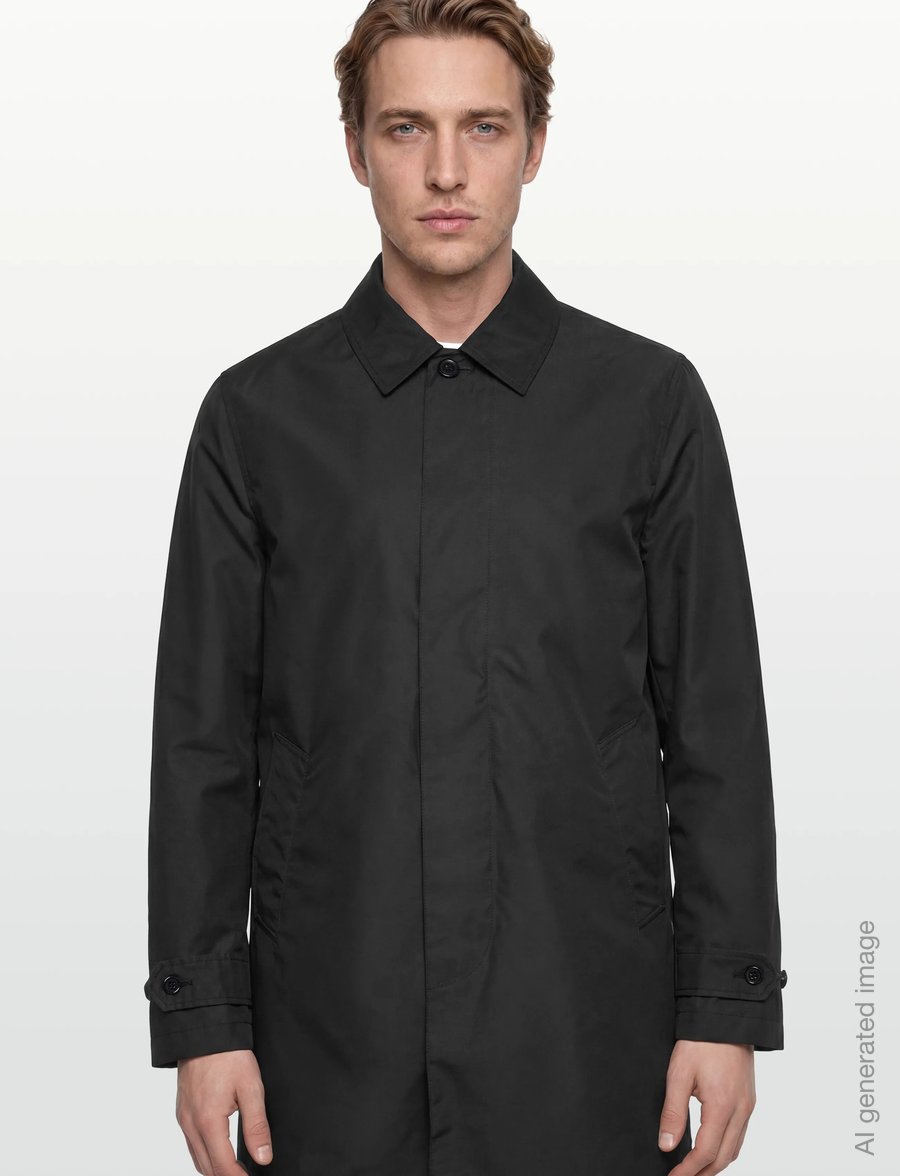 Garment Project - Water Repellent Coat - Black - regnjakker - black - 3