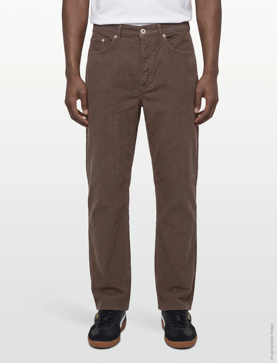 Garment Project - Corduroy Five Pocket Loose Fit - El - pantalons décontractés - elephant - 3