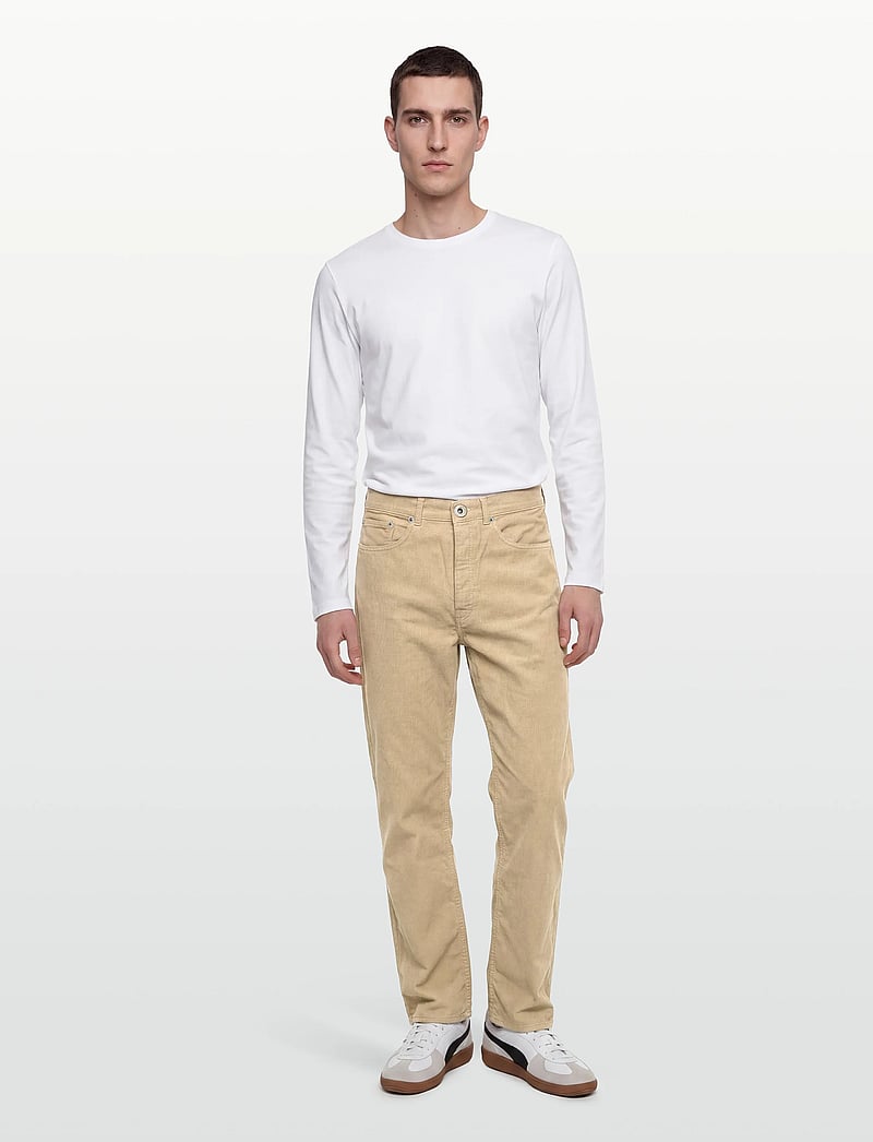 Garment Project - Corduroy Five Pocket Loose Fit - Bo - casual trousers - bone white - 0