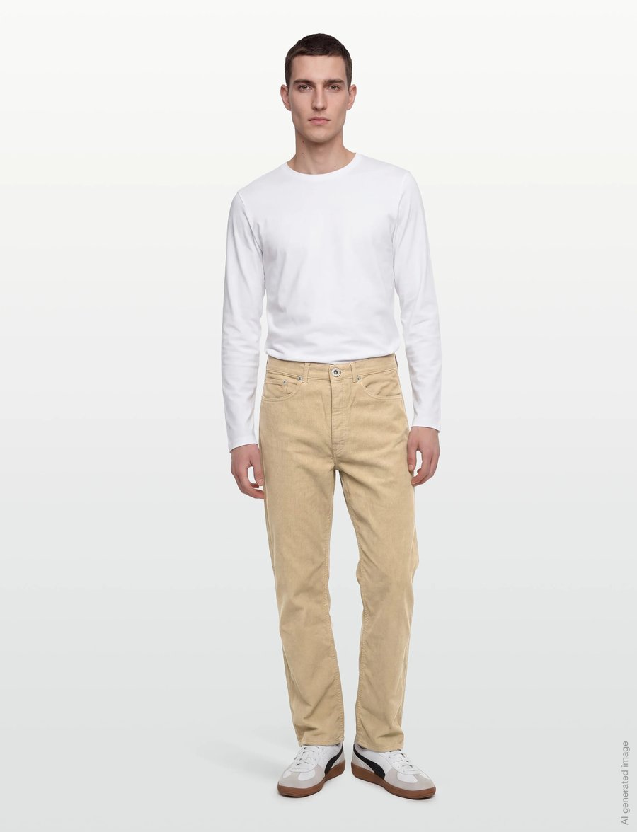 Garment Project - Corduroy Five Pocket Loose Fit - Bo - casual bukser - bone white - 0