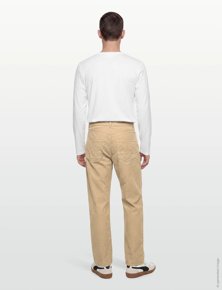 Garment Project - Corduroy Five Pocket Loose Fit - Bo - casual bukser - bone white - 4