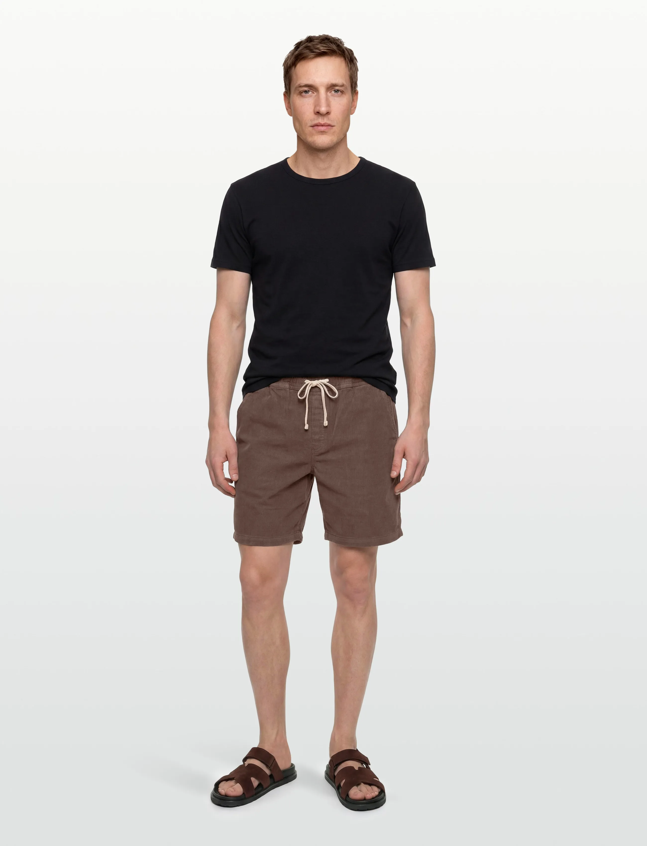 Garment Project Corduroy Shorts Elephant, Mænd, Snøre Corduroy Shorts, Brun, Str: M