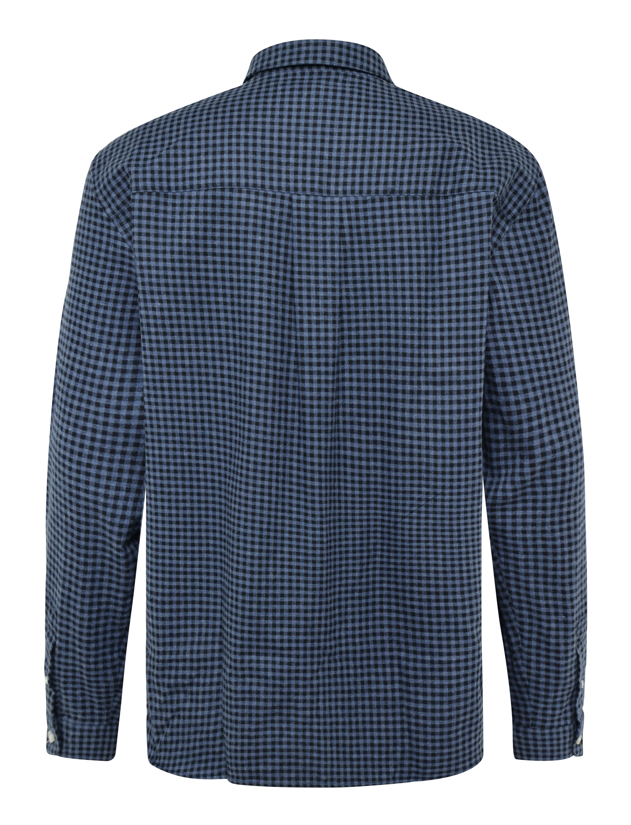 Garment Project - Relaxed LS Button Down Shirt - Flan - navy check - 1