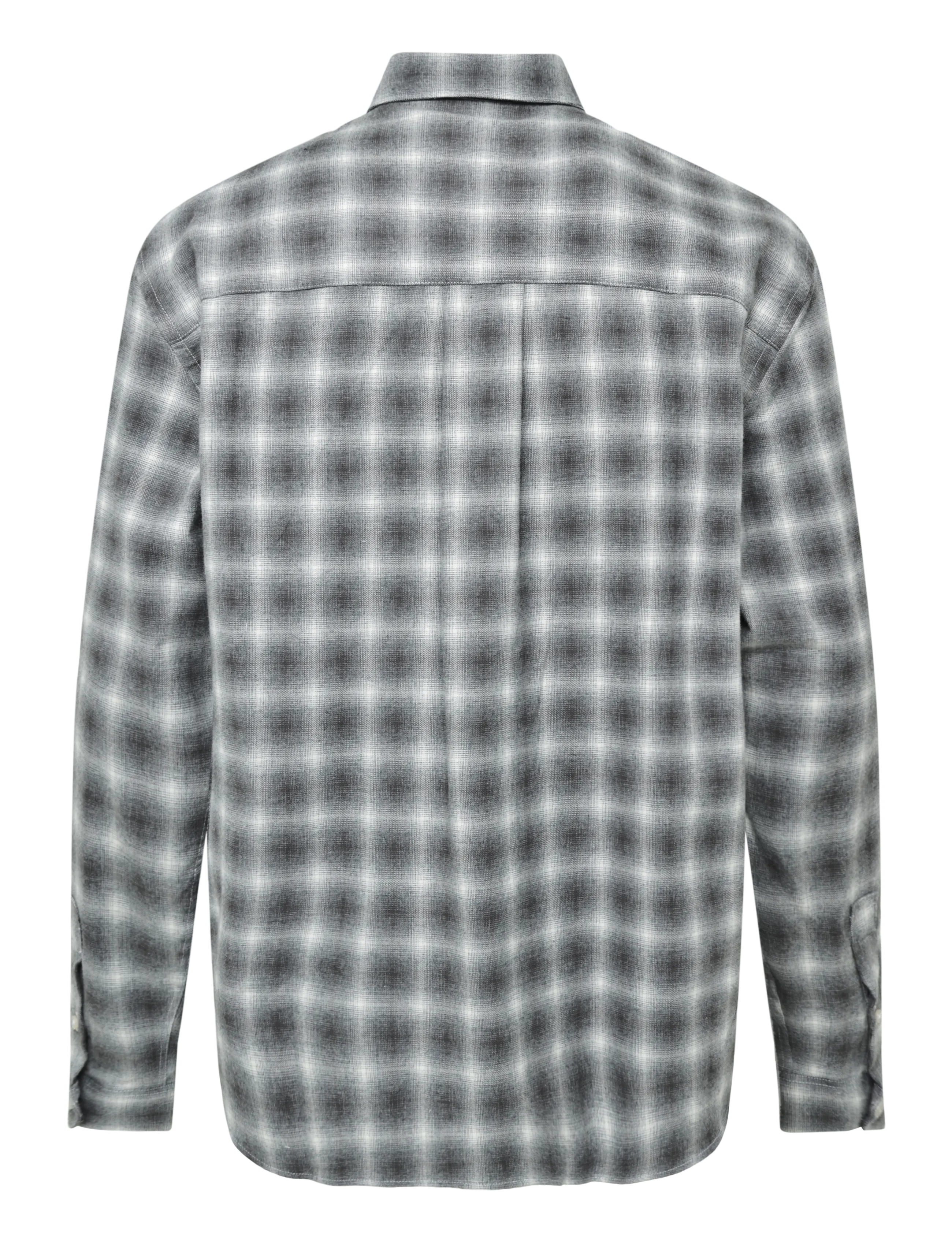 Garment Project - Relaxed LS Button Down Shirt - Flan - grey check - 1