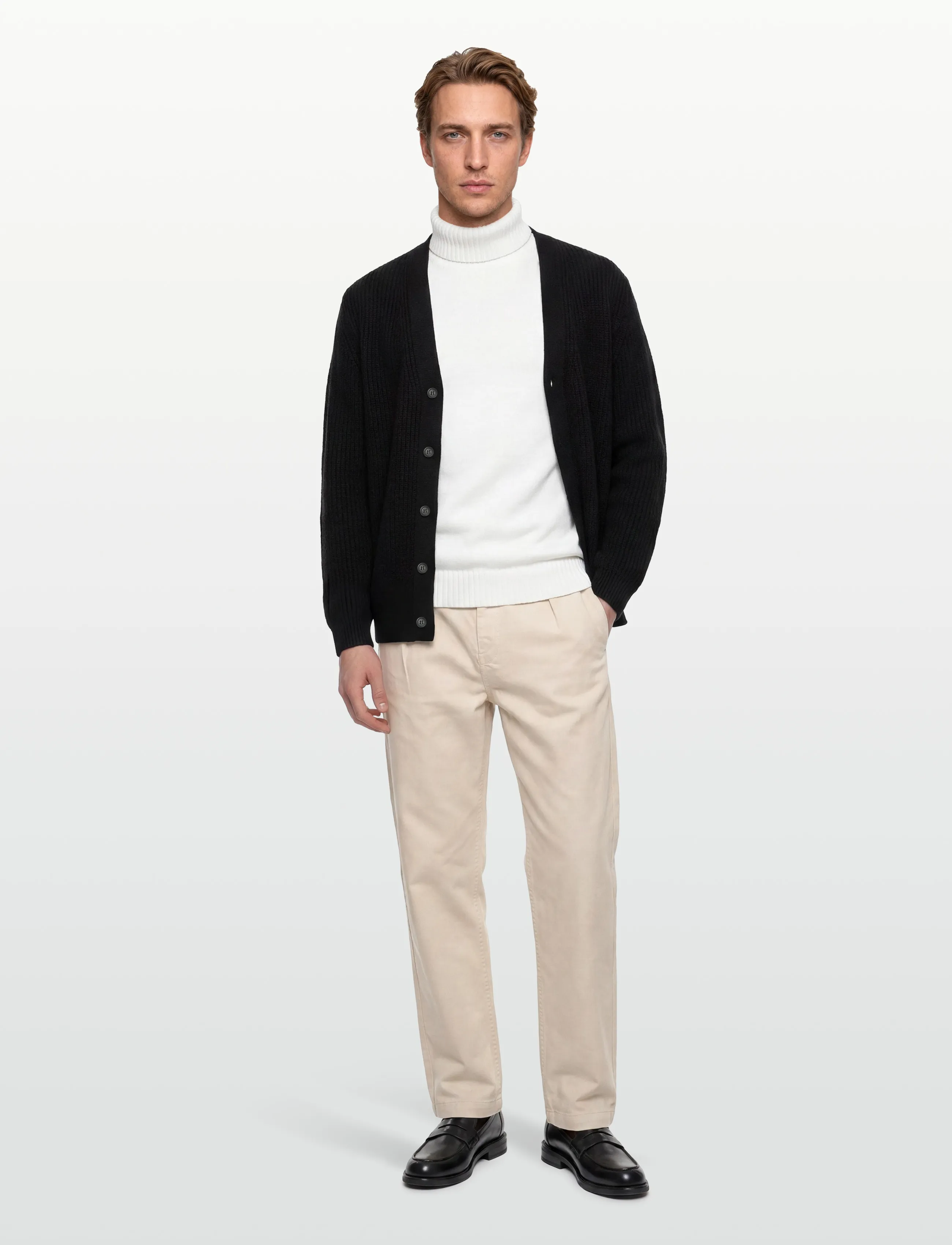 Garment Project Wool Knit Cardigan - Black - Danske brands - BLACK / black