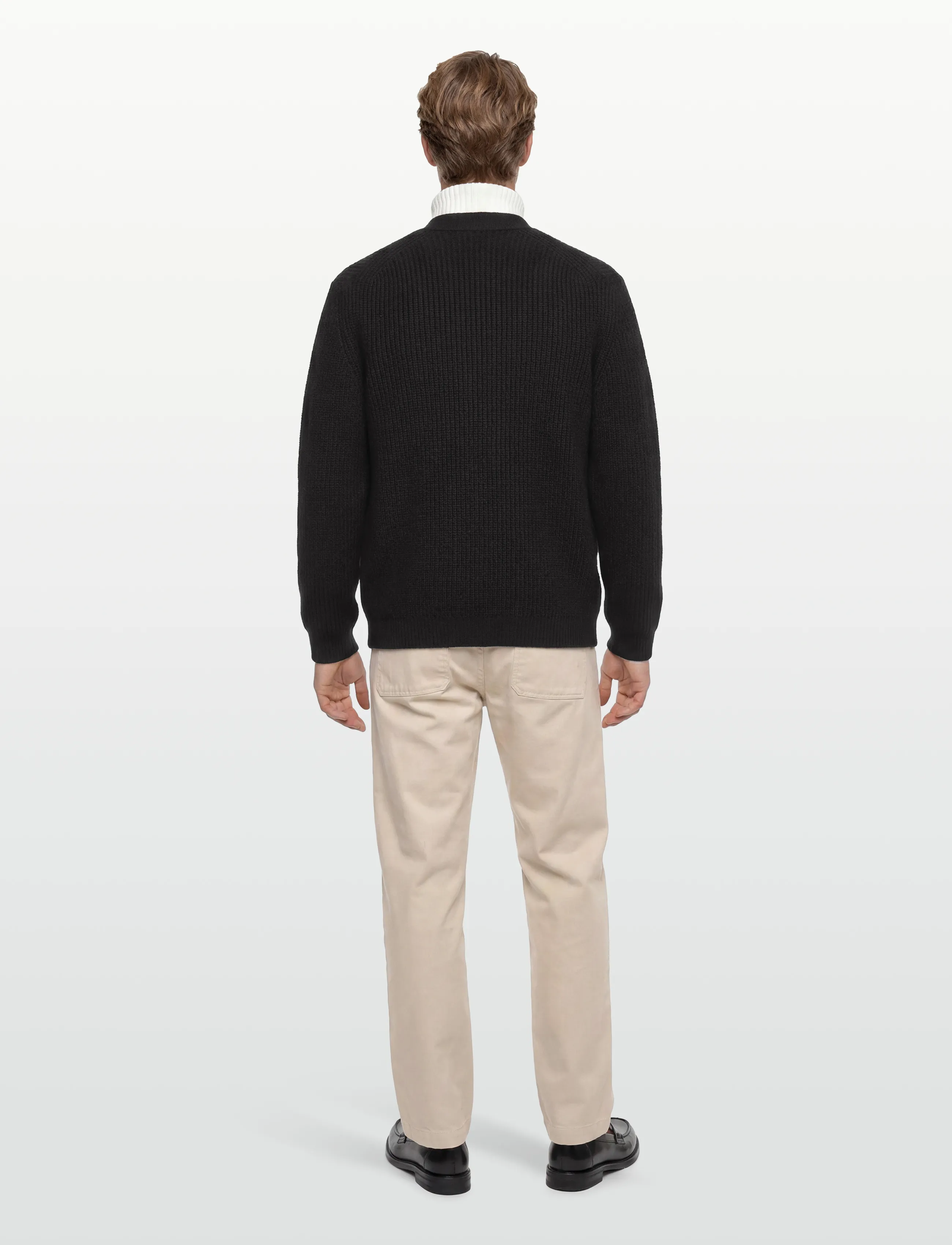 Garment Project - Wool Knit Cardigan - Black - koftor - black - 4