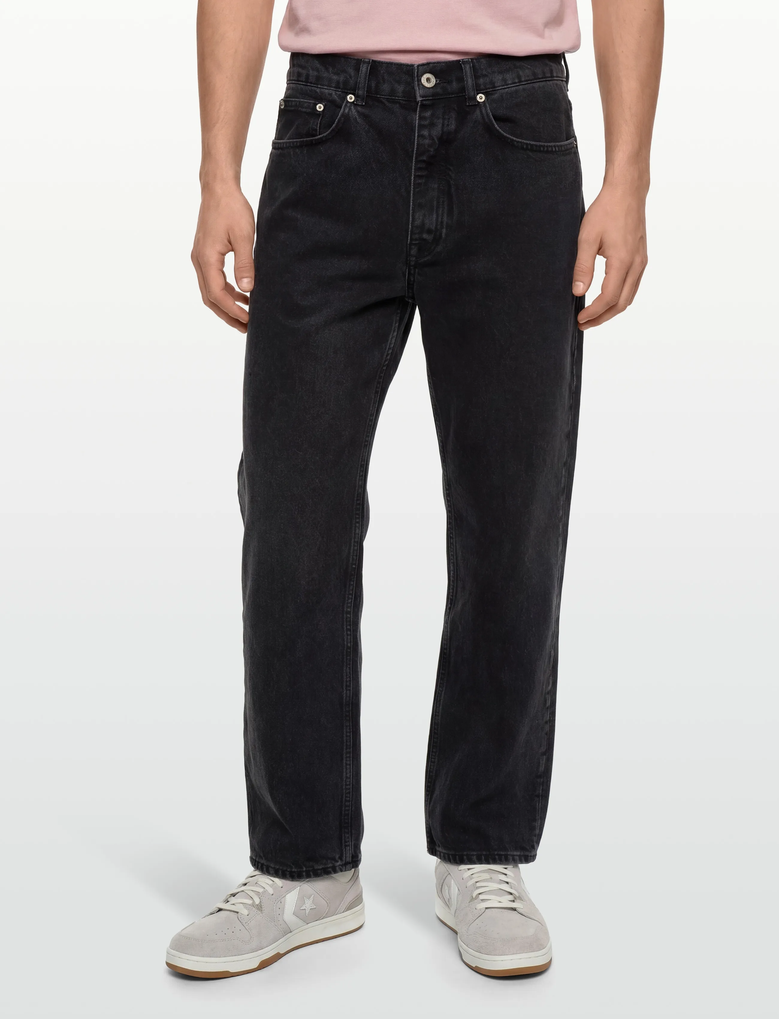 Garment Project - Loose Five Pocket Jeans - Stone Was - loose jeans - black - 3