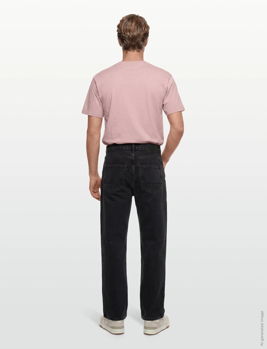 Garment Project - Loose Five Pocket Jeans - Stone Was - loose jeans - black - 4
