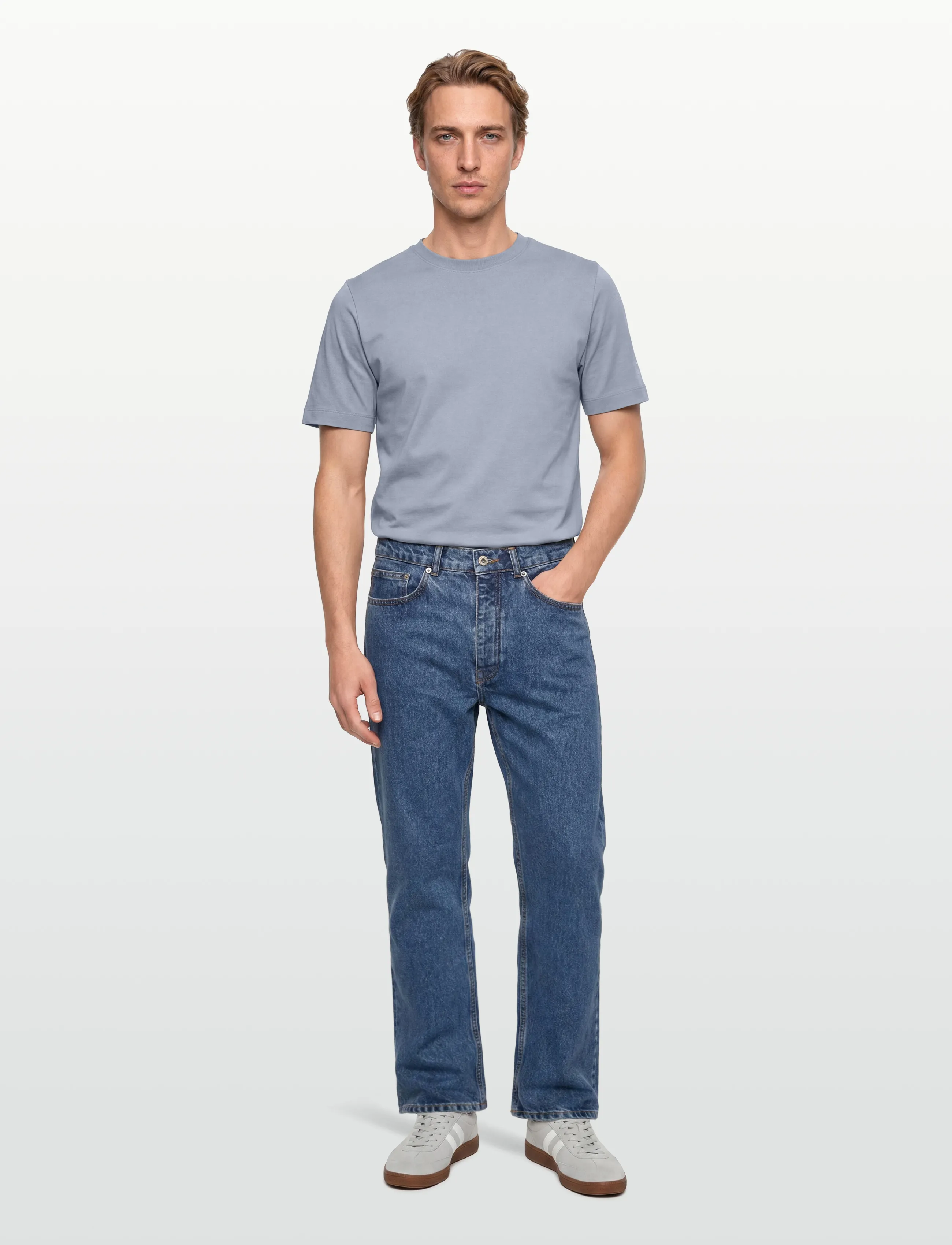 Garment Project Loose Five Pocket Jeans - Heavy Was, 36, Blue, Jeans > Afslappede, Herre