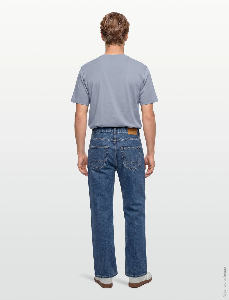 Garment Project - Loose Five Pocket Jeans - Heavy Was - loose jeans - blue - 4
