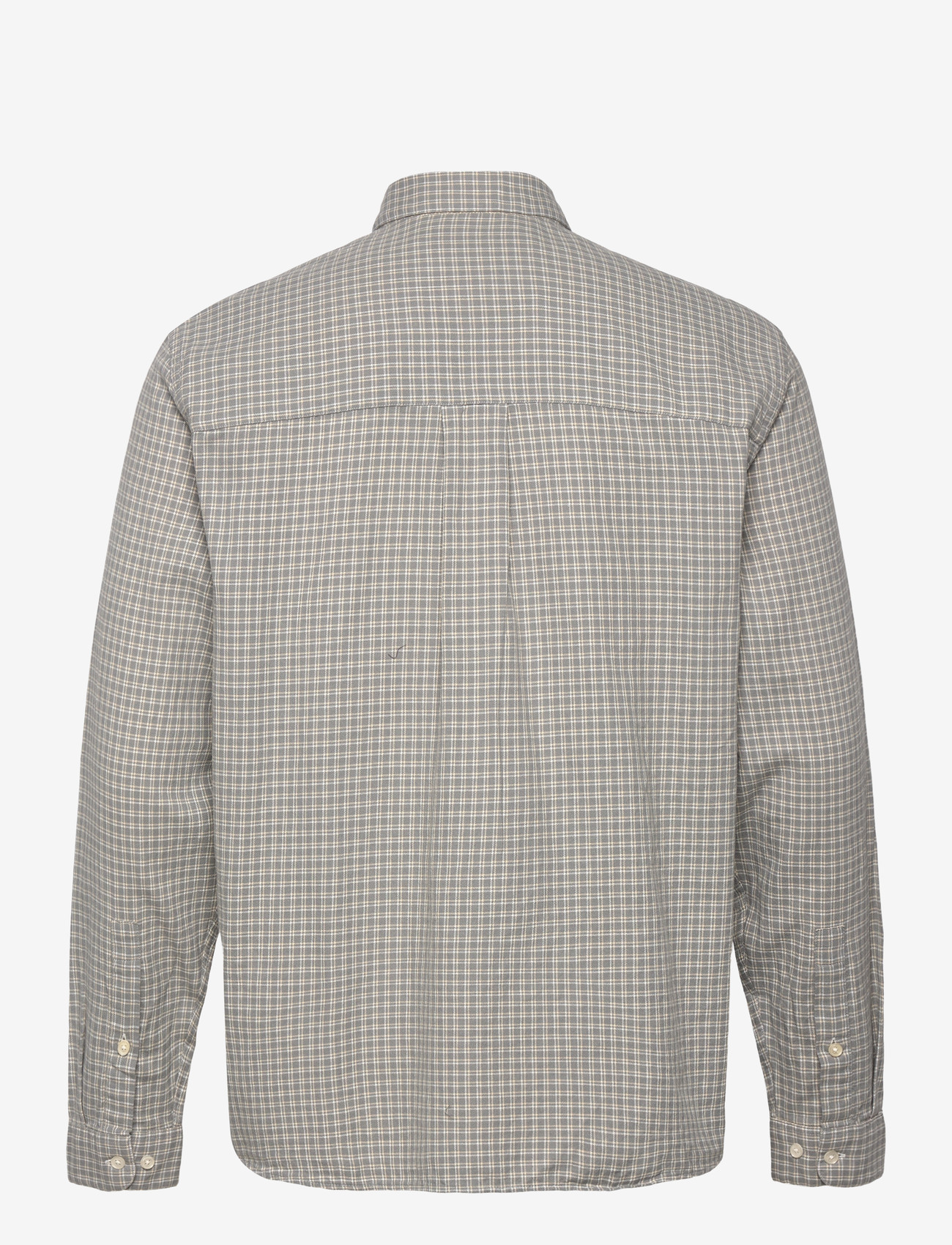 Garment Project - Relaxed LS Button Down Shirt - Grey - ruudulised särgid - grey check - 1