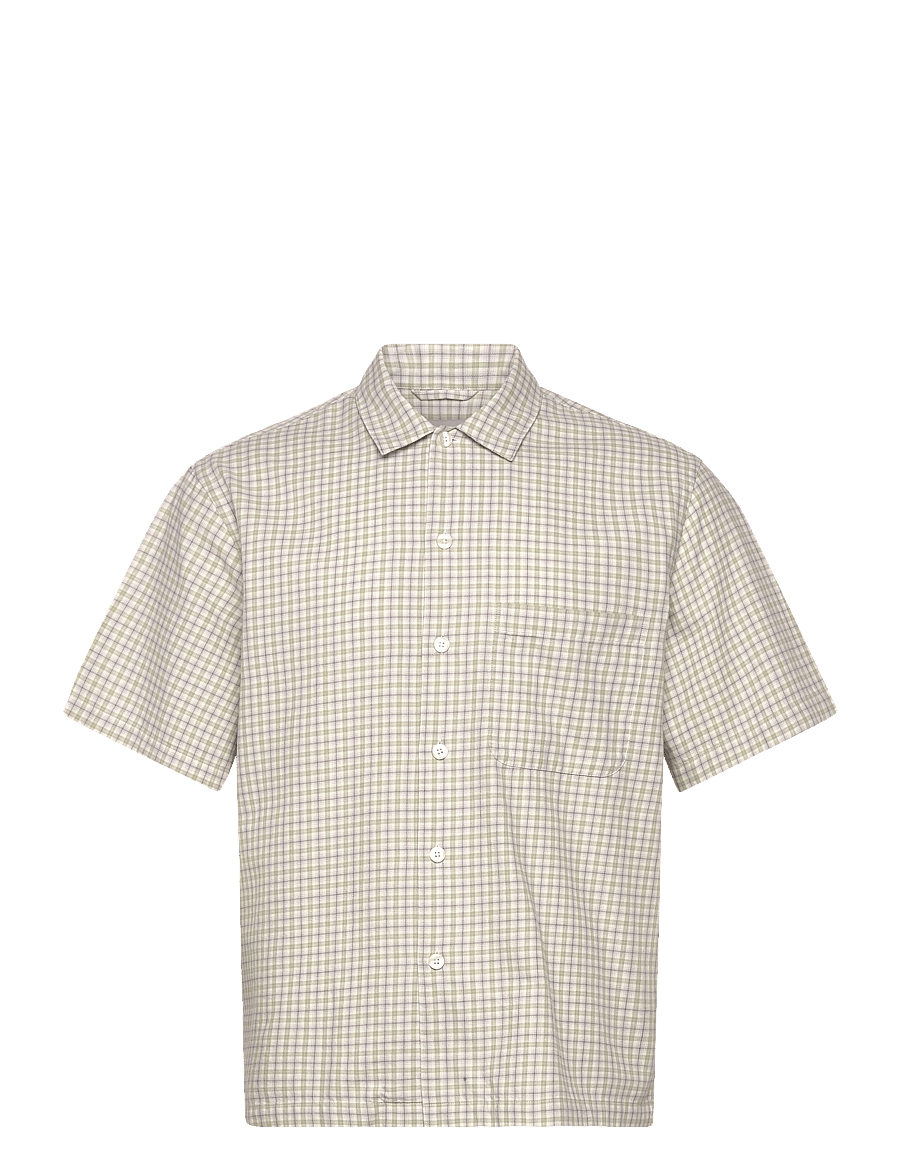 Garment Project - Holiday Shirt - Dusty green/purple - checkered shirts - dusty green - 0