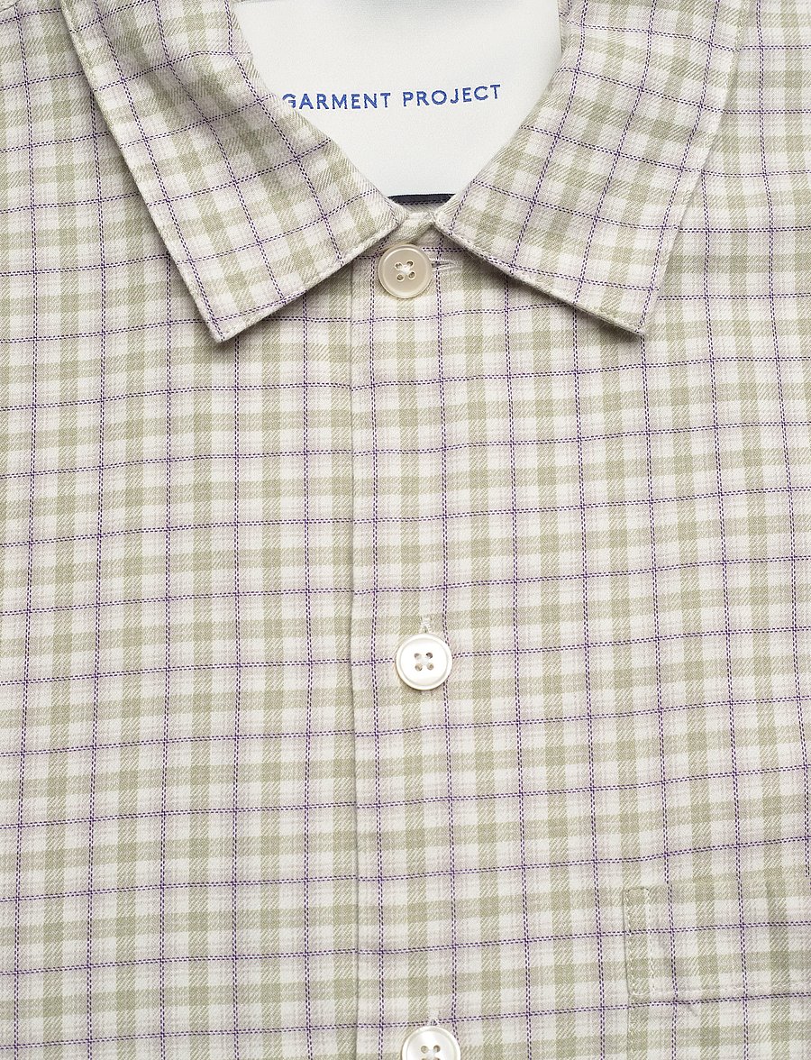 Garment Project - Holiday Shirt - Dusty green/purple - checkered shirts - dusty green - 2