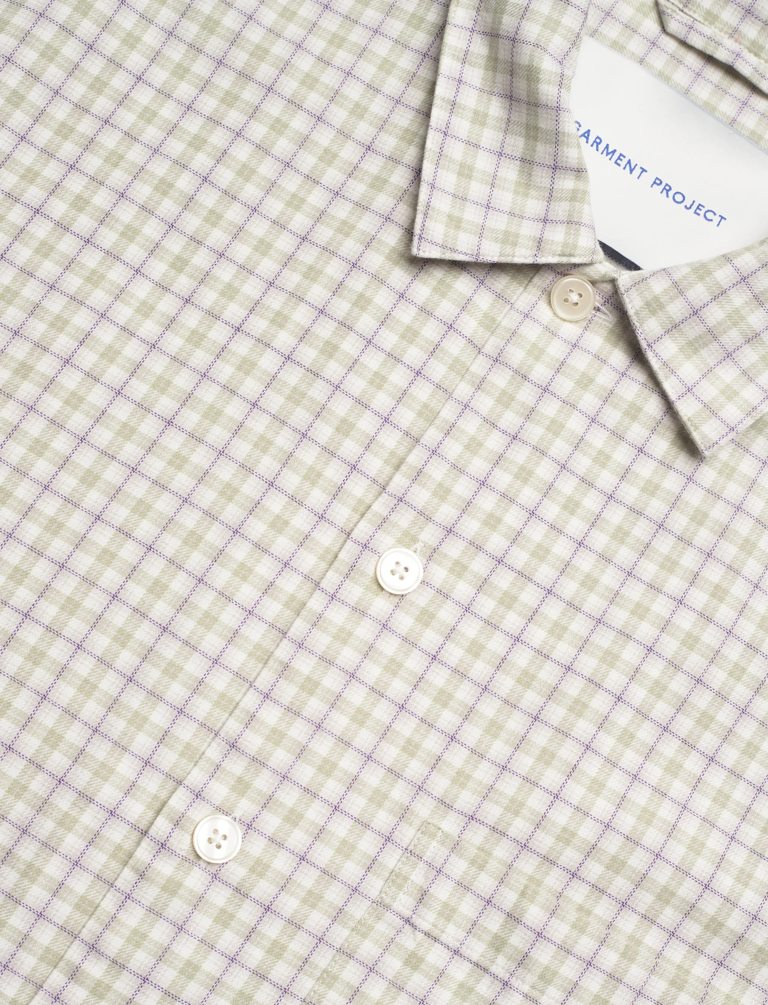 Garment Project - Holiday Shirt - Dusty green/purple - checkered shirts - dusty green - 3