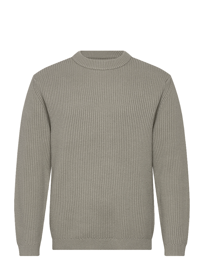 Garment Project - Boxy Cotton Knit - Dusty Green - rundhalsad - dusty green - 0