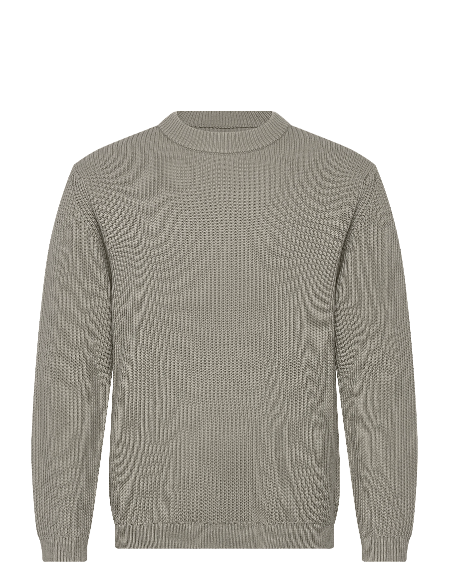 Garment Project - Boxy Cotton Knit - Dusty Green - rundhals - dusty green - 0