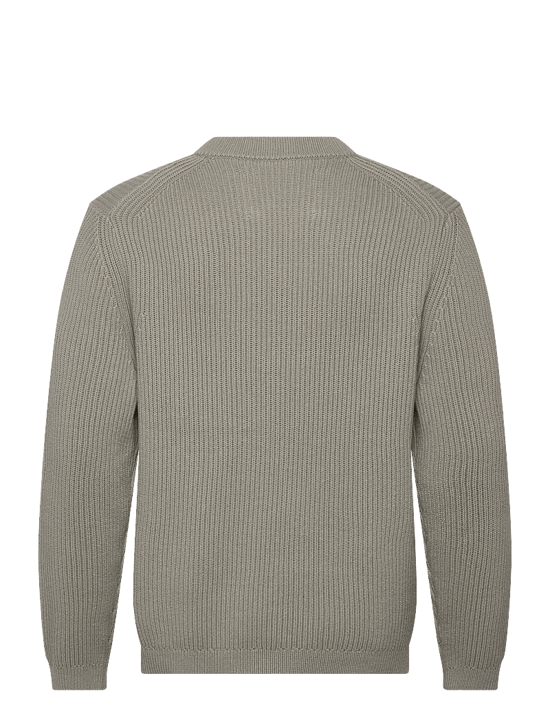 Garment Project - Boxy Cotton Knit - Dusty Green - rundhalsad - dusty green - 1