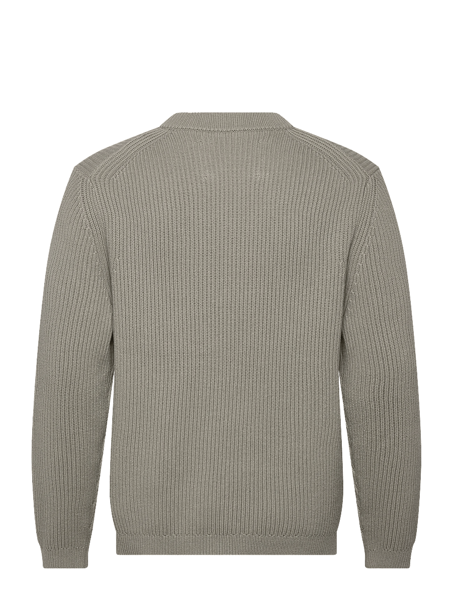 Garment Project - Boxy Cotton Knit - Dusty Green - rundhals - dusty green - 1