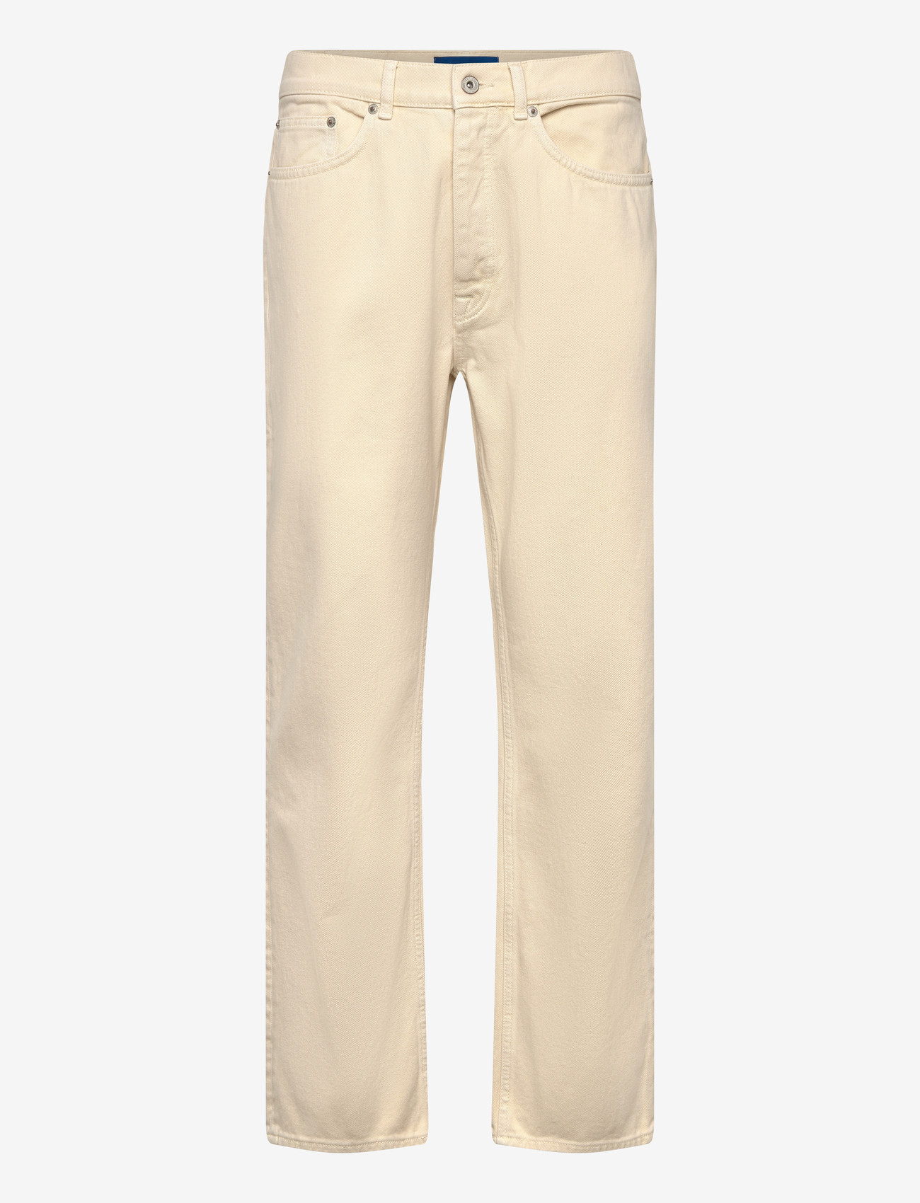 Garment Project - Loose Five Pocket Jeans - Ecru - loose jeans - ecru - 0