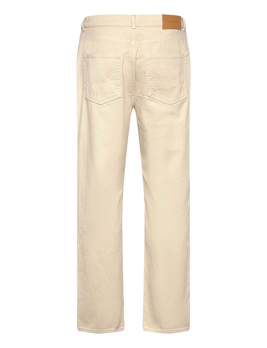 Garment Project - Loose Five Pocket Jeans - Ecru - loose jeans - ecru - 1
