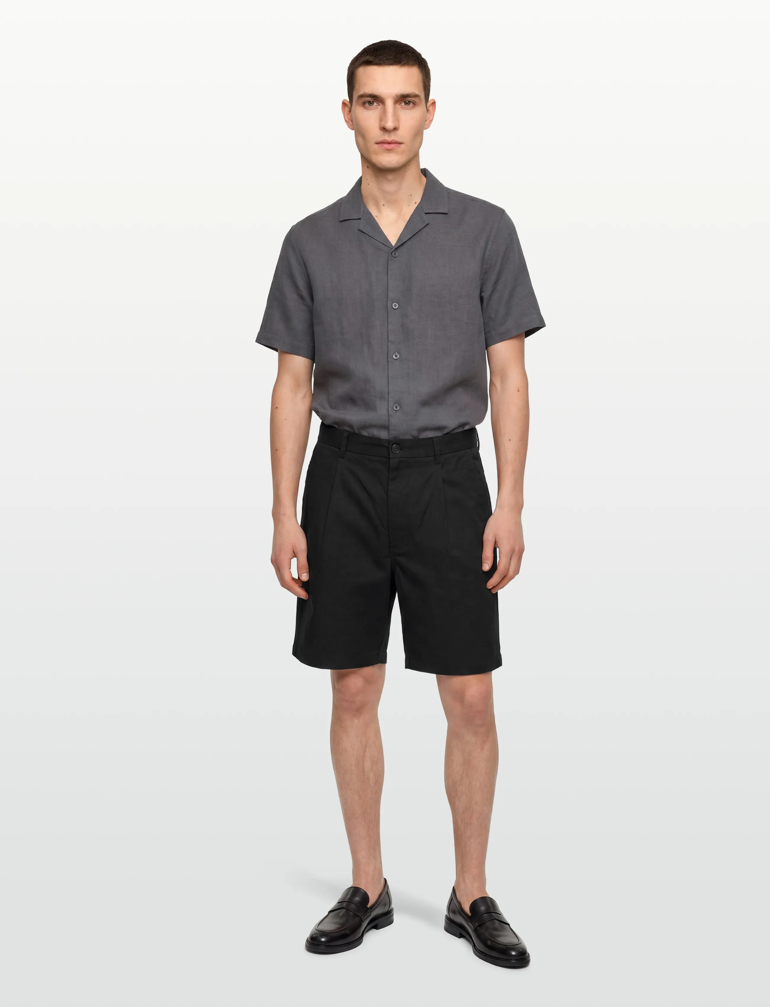 Garment Project Bill Shorts - Black Twill - Shop by style - BLACK / black