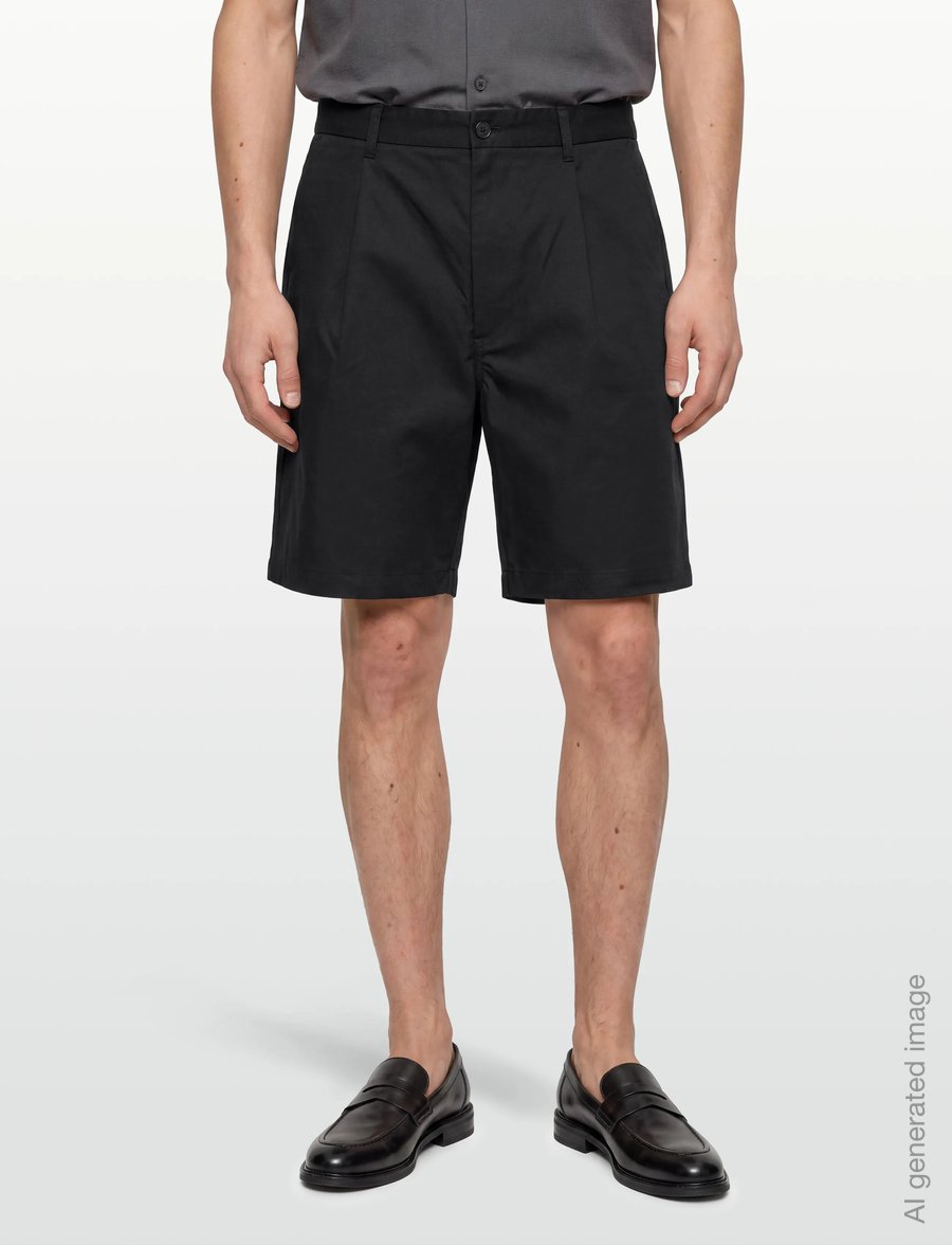 Garment Project - Bill Shorts - Black Twill - chinos shorts - black - 3