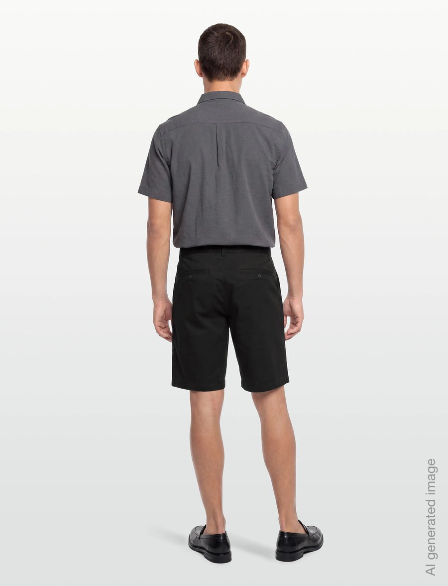 Garment Project - Bill Shorts - Black Twill - chinos shorts - black - 4
