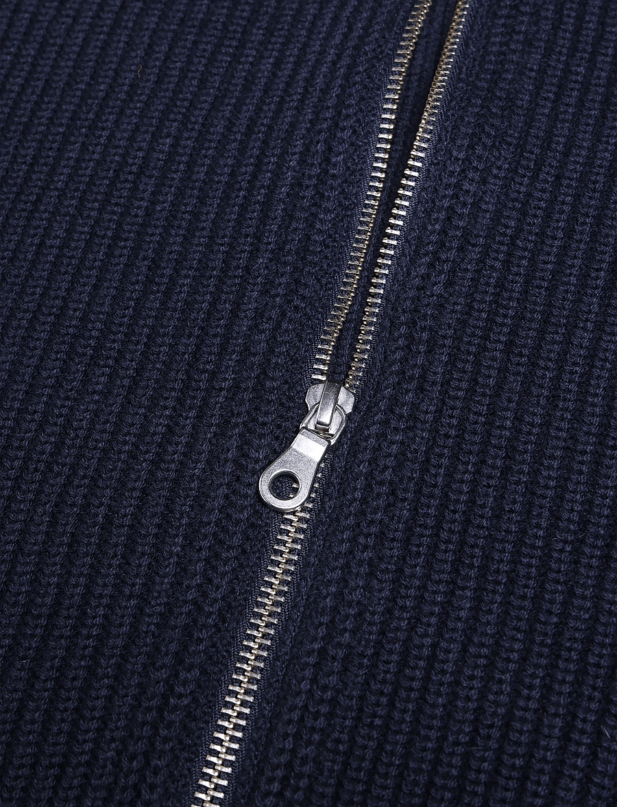 Garment Project - Norman - Navy - fullzip strik - navy - 3