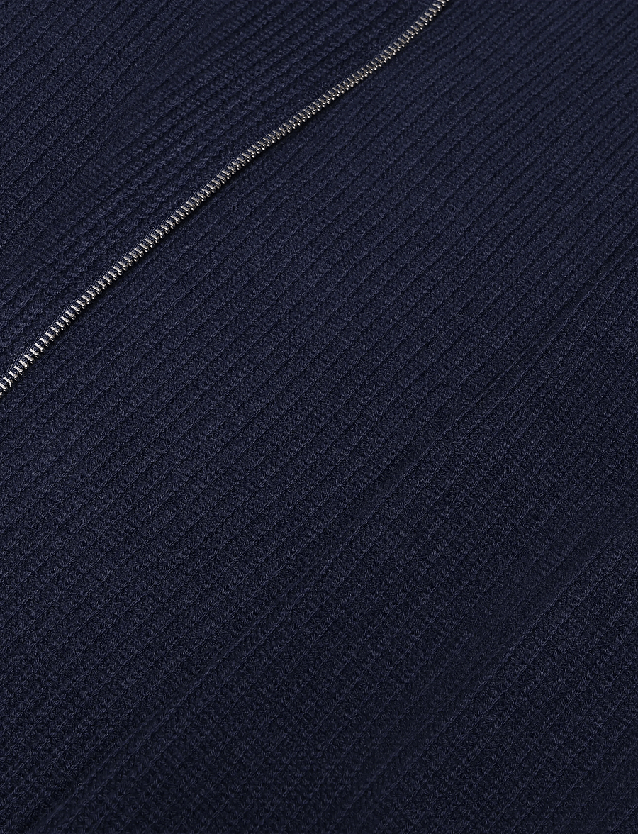 Garment Project - Norman - Navy - fullzip strik - navy - 4