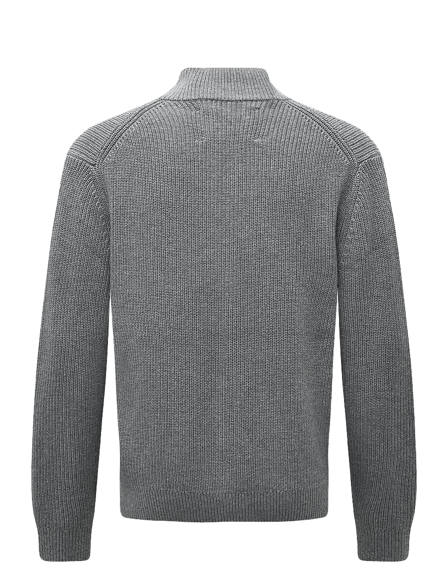 Garment Project - Norman - Grey Melange - full zip tröjor - grey - 1