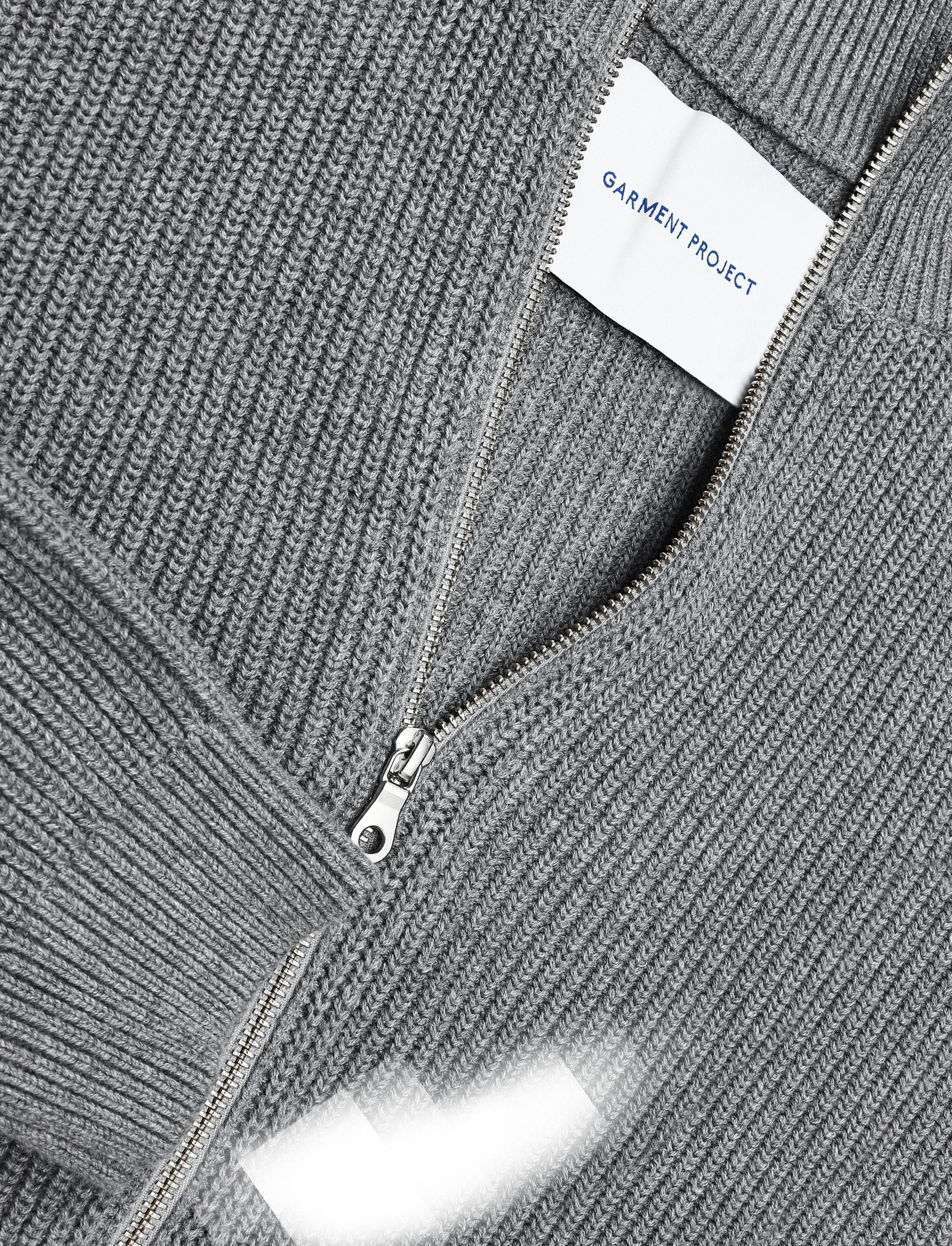 Garment Project - Norman - Grey Melange - full zip tröjor - grey - 2