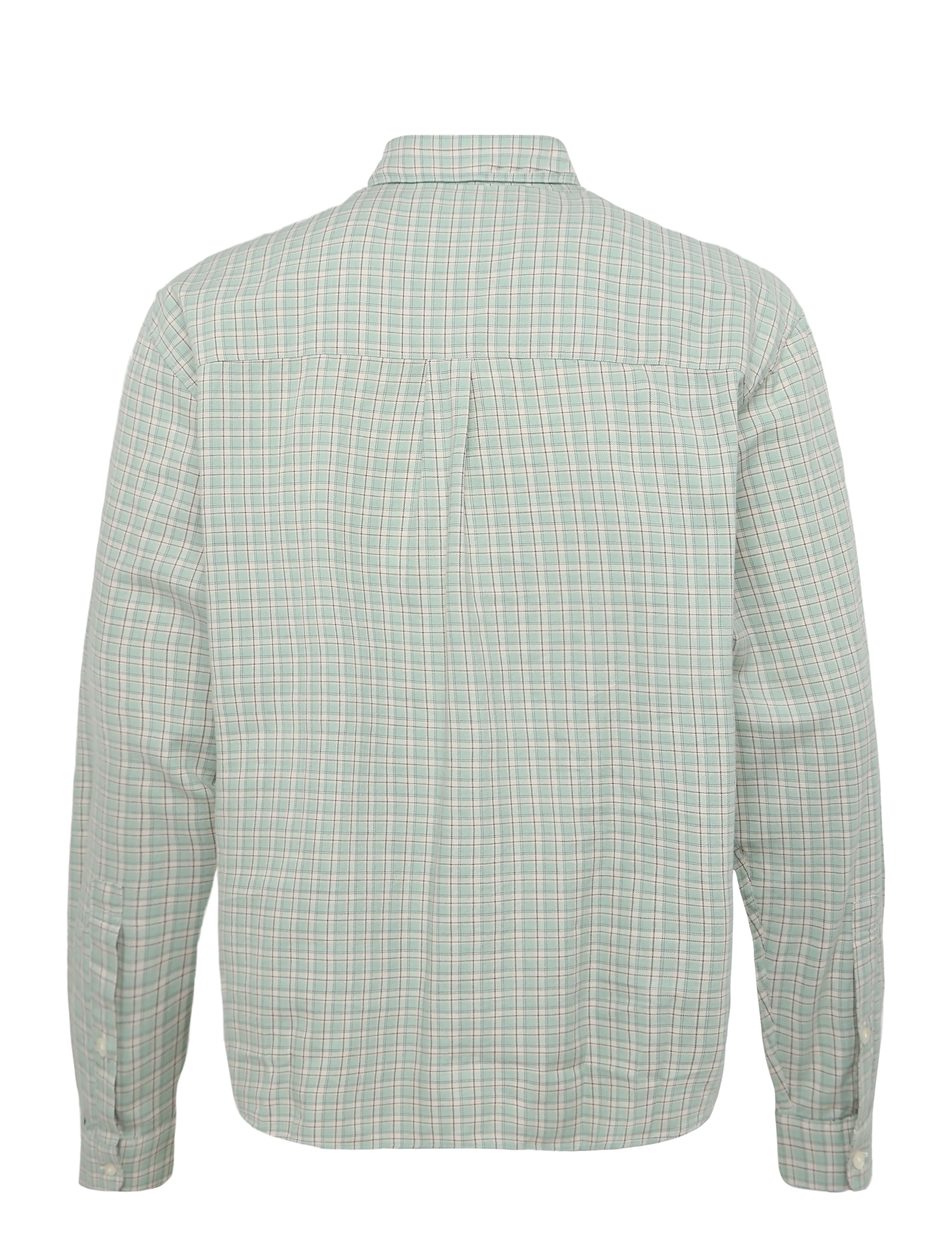 Garment Project - Relaxed LS Shirt - Dusty Green Chec - karierte hemden - dusty green - 1